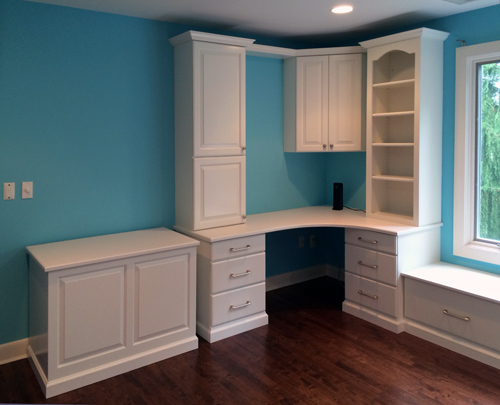 white desk unit
